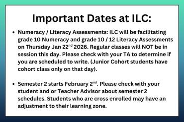 Important upcoming dates at ILC