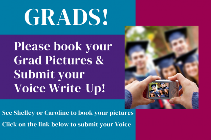 Don't forget to book your grad pictures!