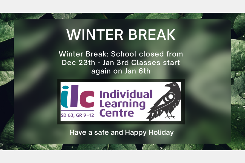 Winter Break- School closed from Dec 23th - Jan 3rd Classes start again on Jan 6th